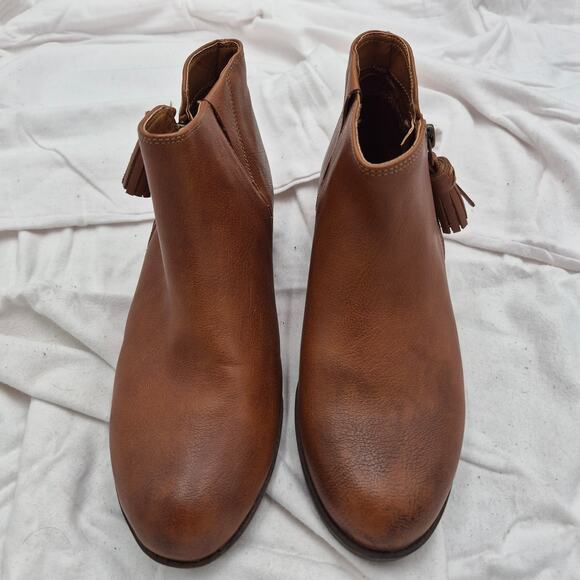 NEW ZODIAC Women's Val-Western Side Zip Ankle Boots in a cognac brown SIZE 6.5 - Picture 3 of 6